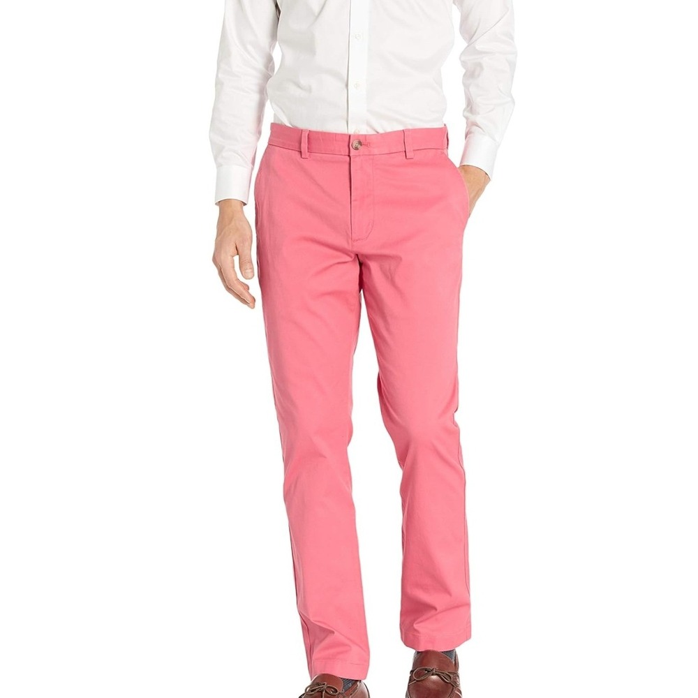 Vineyard Vines Mens Breaker Pants Pink Slim Fit Chino Trousers 30x32